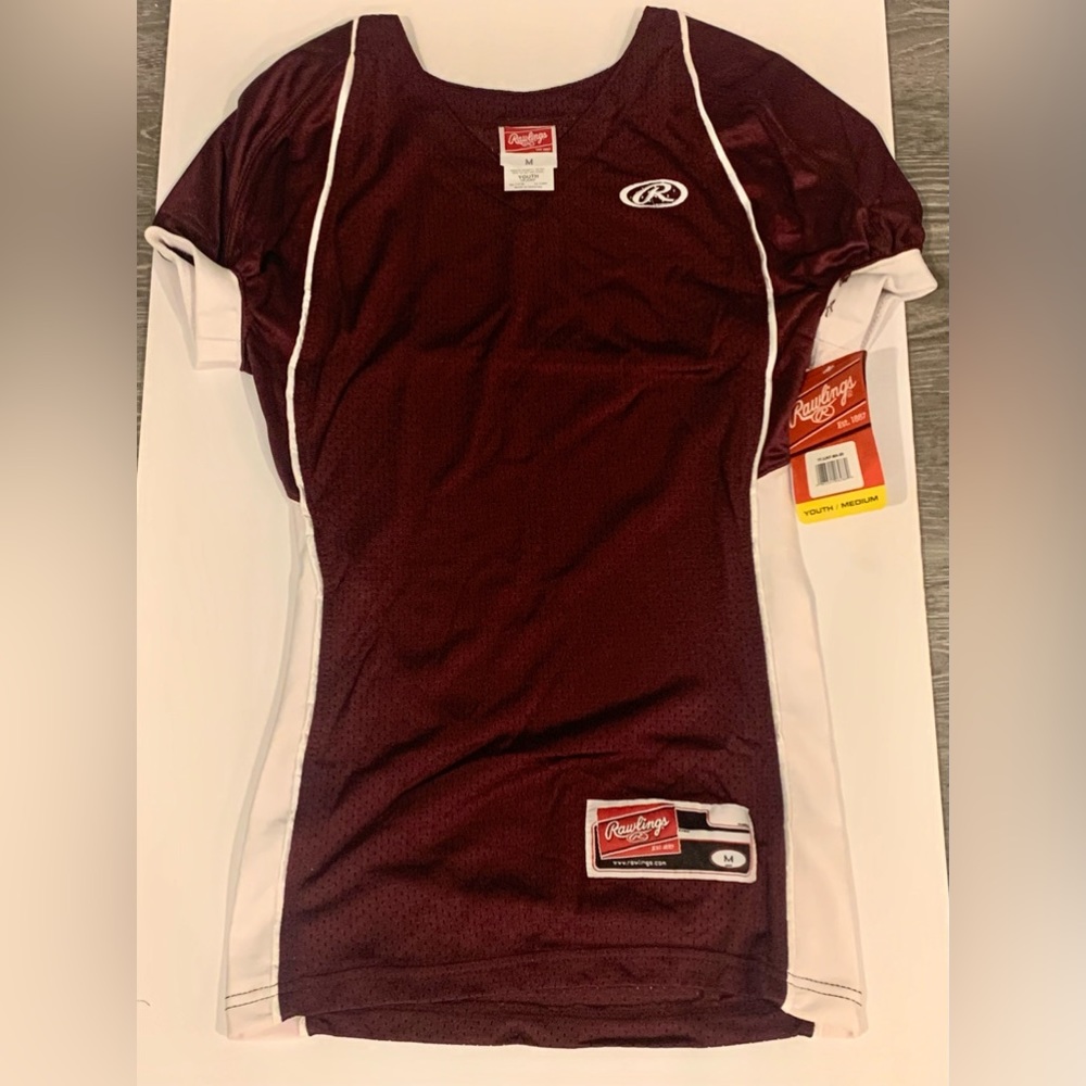 Rawlings Youth / Medium Jersey Dress - Dark Ted Wine Color - New with Tags